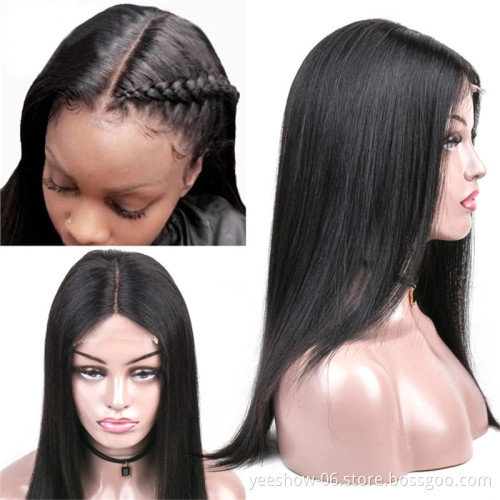 Factory wholesale Good Quality Great Price 100% Malaysian Straight Human Hair Wig Lace Front Wig Cheap Half Wigs Human Hair